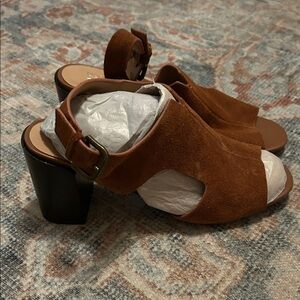 MARKET & SPRUCE Brown Suede Women's Heeled Sandals STITCH FIX SIZE 7.5